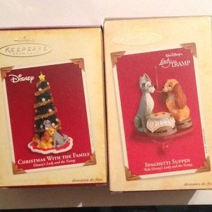 Hallmark Lady & the Tramp Disney ornaments